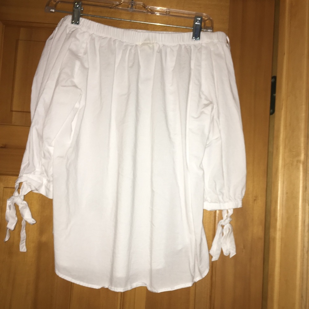 White off the shoulder top